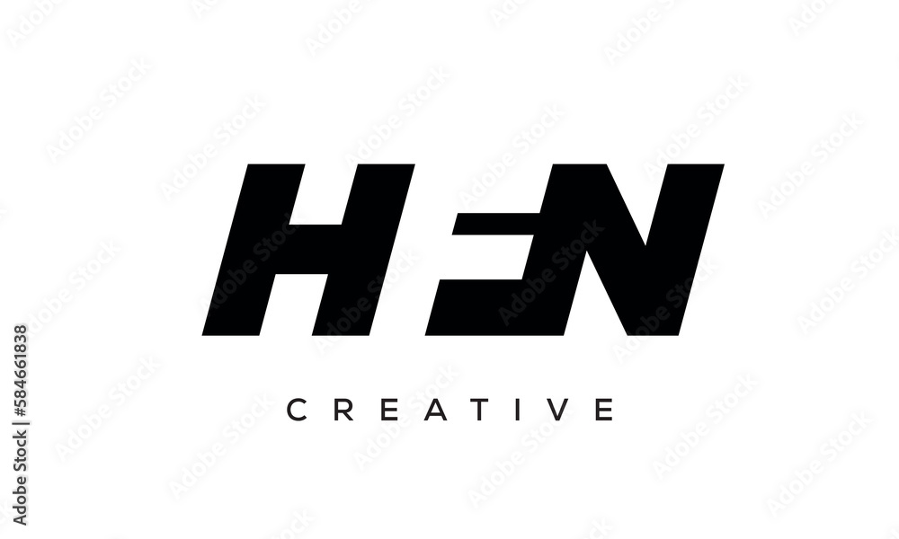 HFN letters negative space logo design. creative typography monogram vector	