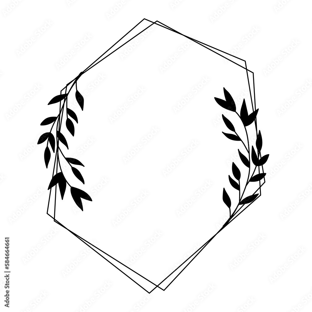 Hand drawn floral frame illustration Hand drawn floral frame illustration