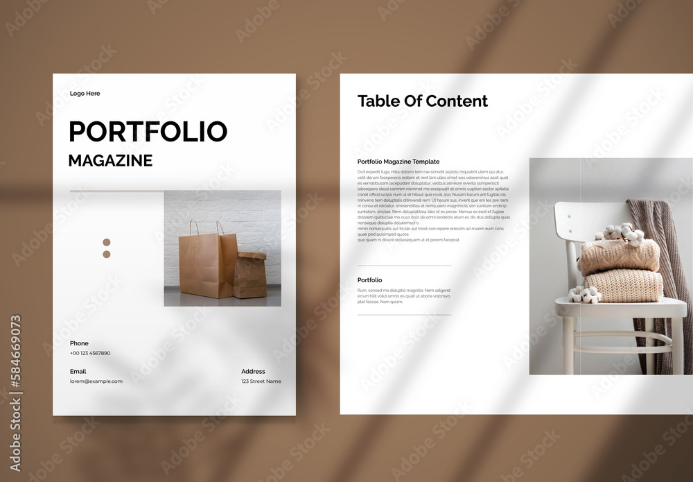 Portfolio Magazine Template Stock Template | Adobe Stock