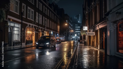 night city street  generative AI