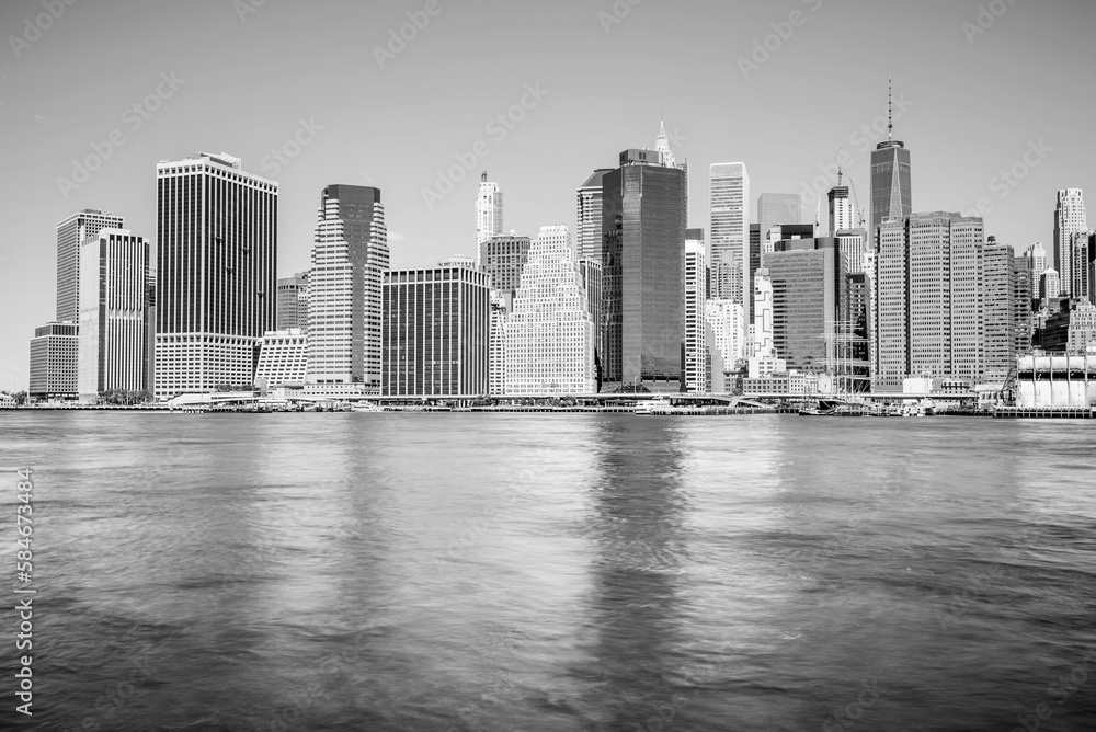 Manhattan's Financial District. Black and White - New York