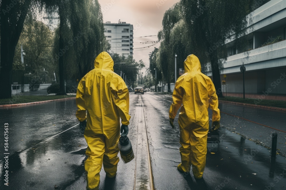 Fototapeta premium Collecting hazardous material Generative AI