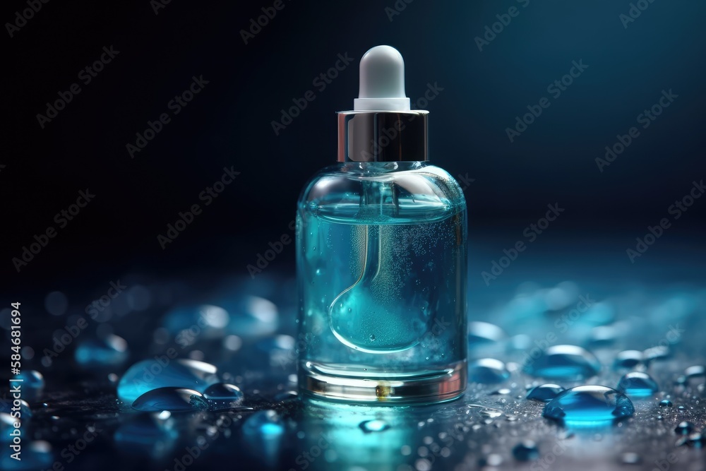 Gel serum consistency. Background of skincare and cosmetics, makeup, and beauty cream. Generative AI Gel serum consistency. Background of skincare and cosmetics, makeup, and beauty cream. Generative AI