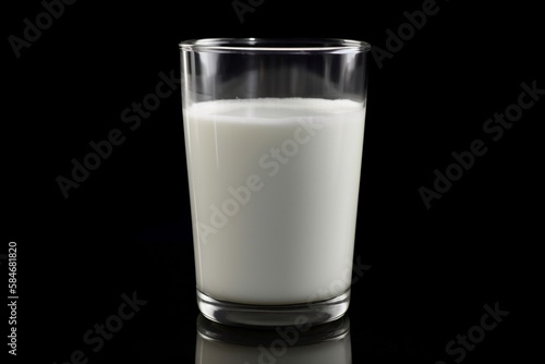A glass of milk. AI Generated