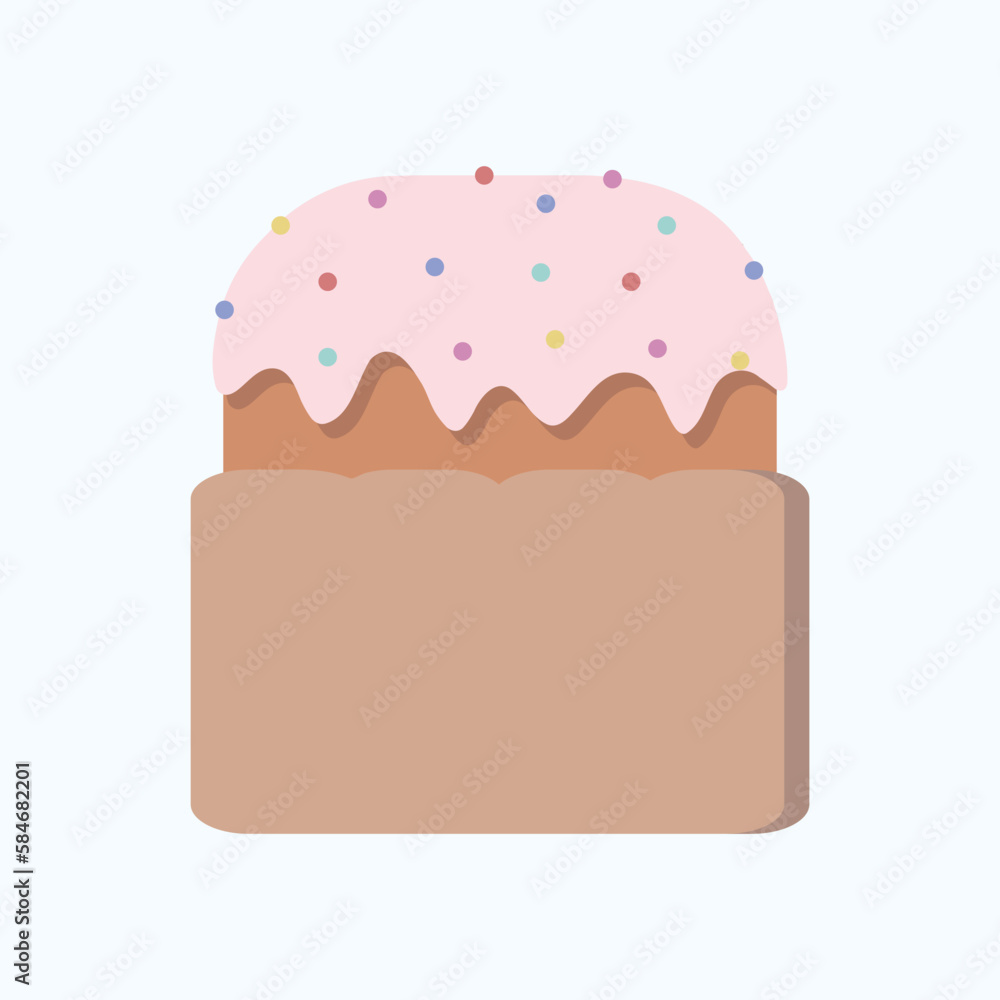 holiday vector easter cake isolated illustration holiday vector easter cake isolated illustration