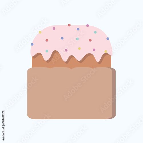 holiday vector easter cake isolated illustration