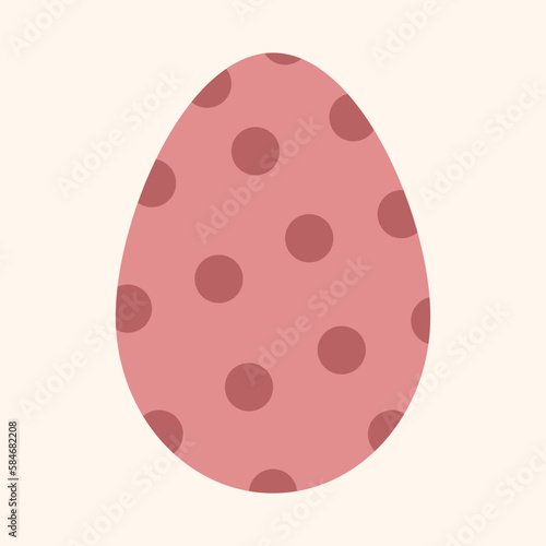 holiday vector easter egg polka dots isolated illustration