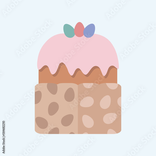 vector easter cake isolated illustration