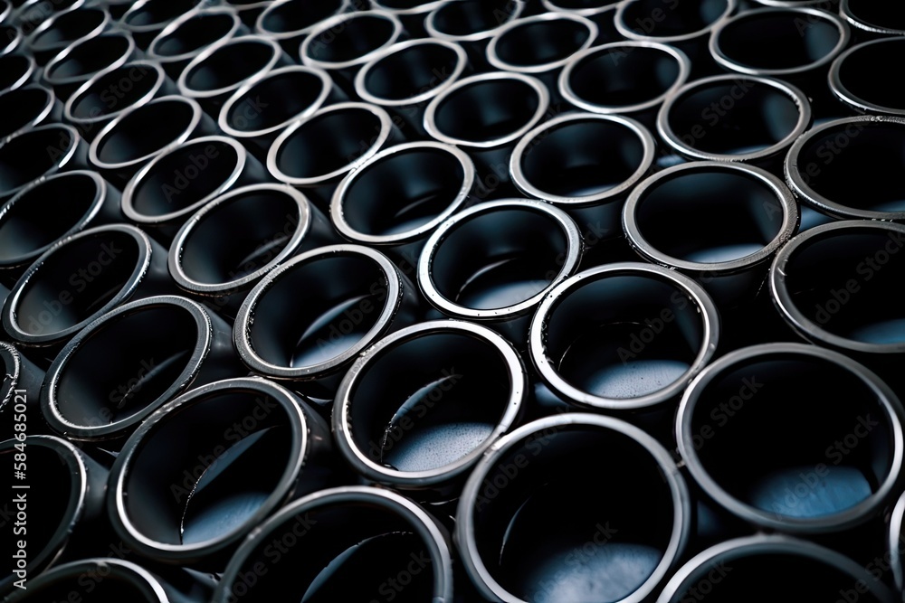 Metal background sheet with rows of round holes all over it. Generative AI Metal background sheet with rows of round holes all over it. Generative AI