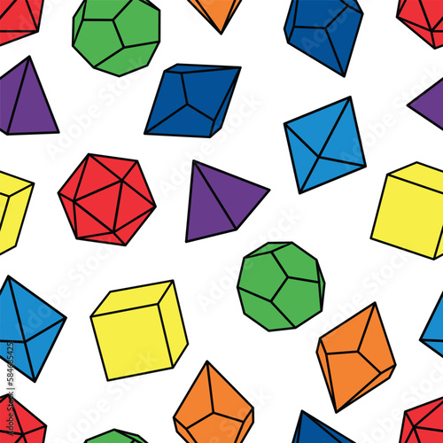 Seamless pattern of dice for board games.