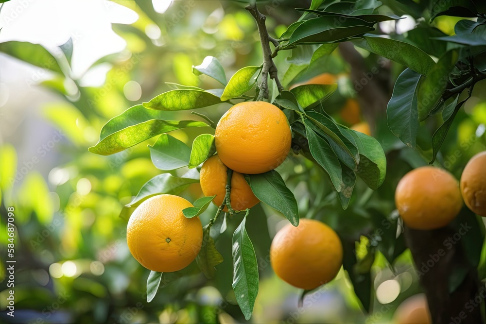 citrus tree. Generative AI