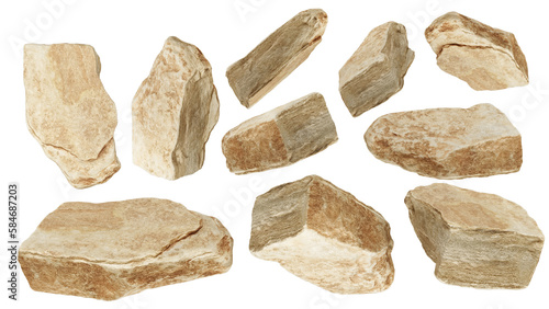 Фотография A collection of stone dicut.