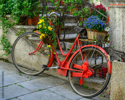 old bicycle in the street