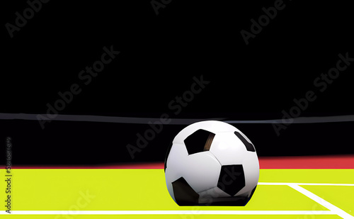 soccer ball on the field, generative ai