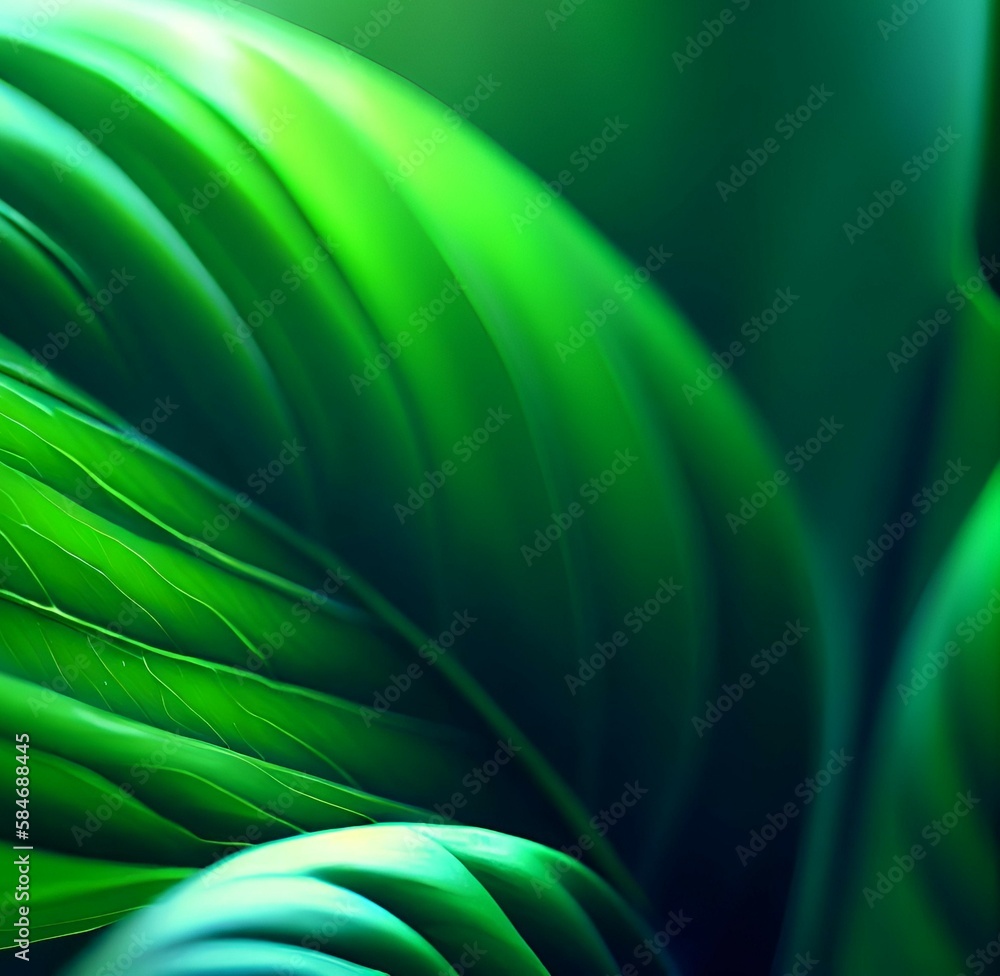 Obraz premium macro close up of green jungle leaves