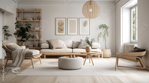 Living_room_interior_with_clean_white_walls_Generated with Midjourney AI