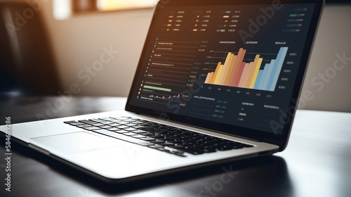 presentation_data_in_laptop_software_Generated with Midjourney AI