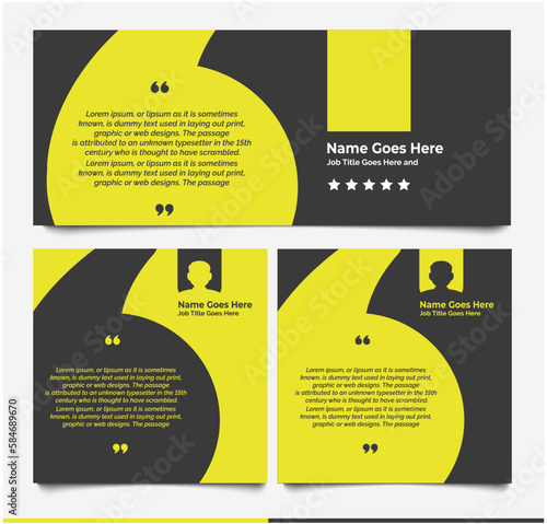 Creative Testimonial Template, Quote , What Our Clients Say , Testimony banner Template Editable Vector Illustration 