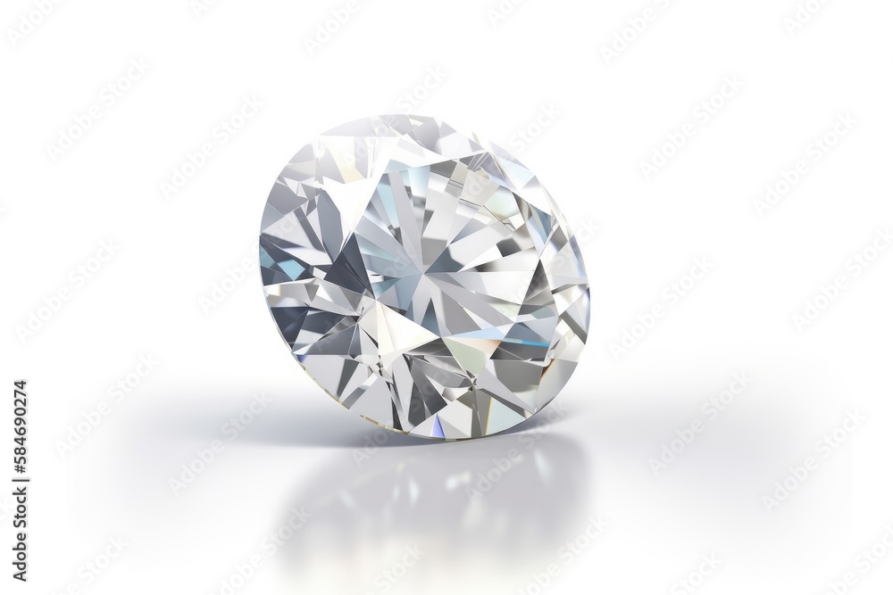 Brilliant Cut Diamond - White Background Brilliant Cut Diamond - White Background
