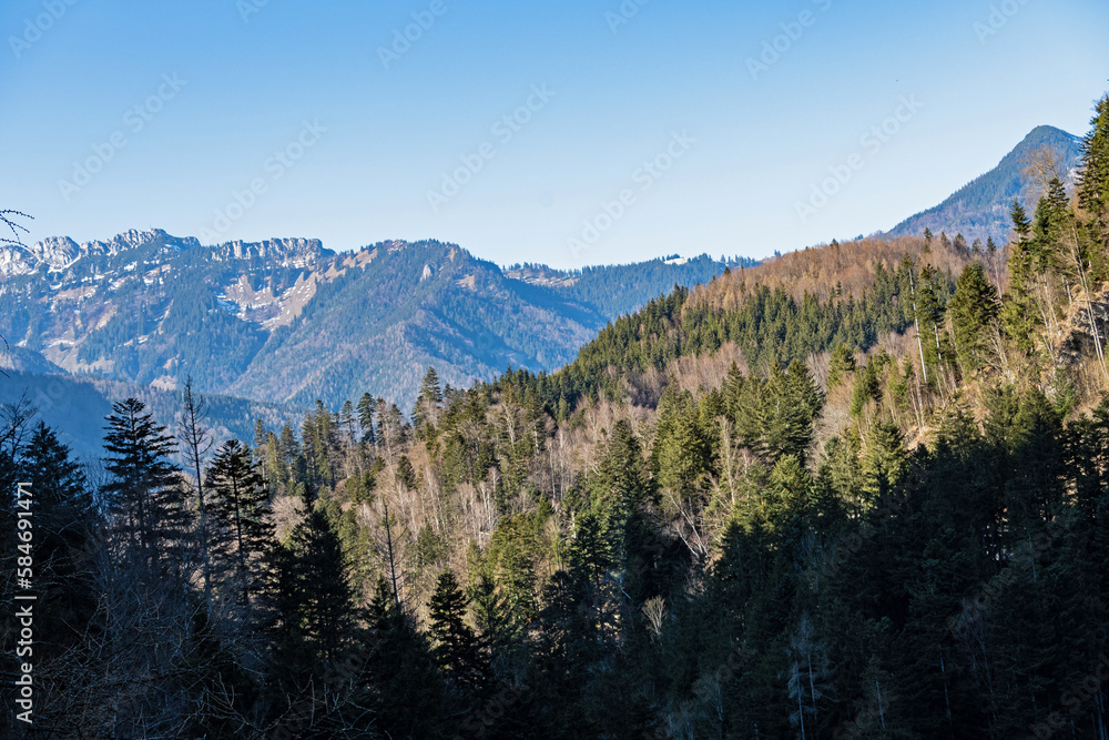 view oveer the alps between Austria and Bavaria near Kossen view oveer the alps between Austria and Bavaria near Kossen