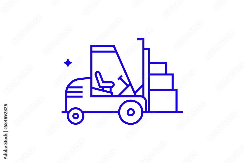 Isolated Geometric concept of logistics vector illustration in a flat style for website, mobile app, banner, ui ux, web design, business, marketing, landing. infographics, mockup, web development	