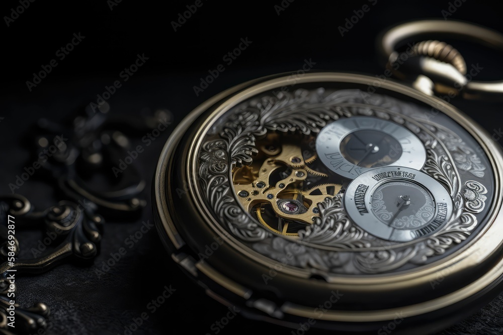 old watch mechanism, generative AI old watch mechanism, generative AI