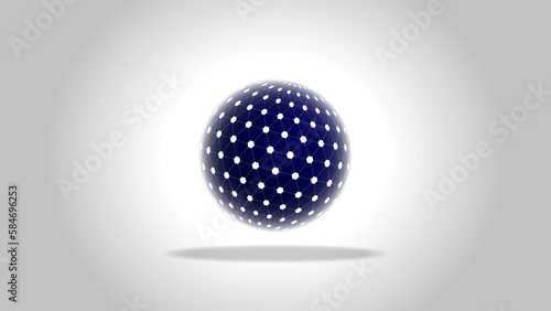 sphere on blue illustration

