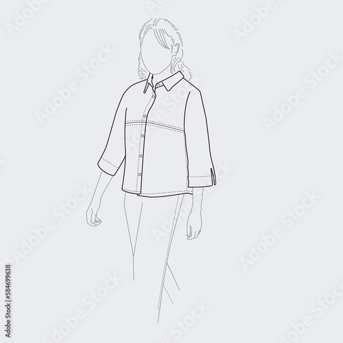 Female fashion illustration photo