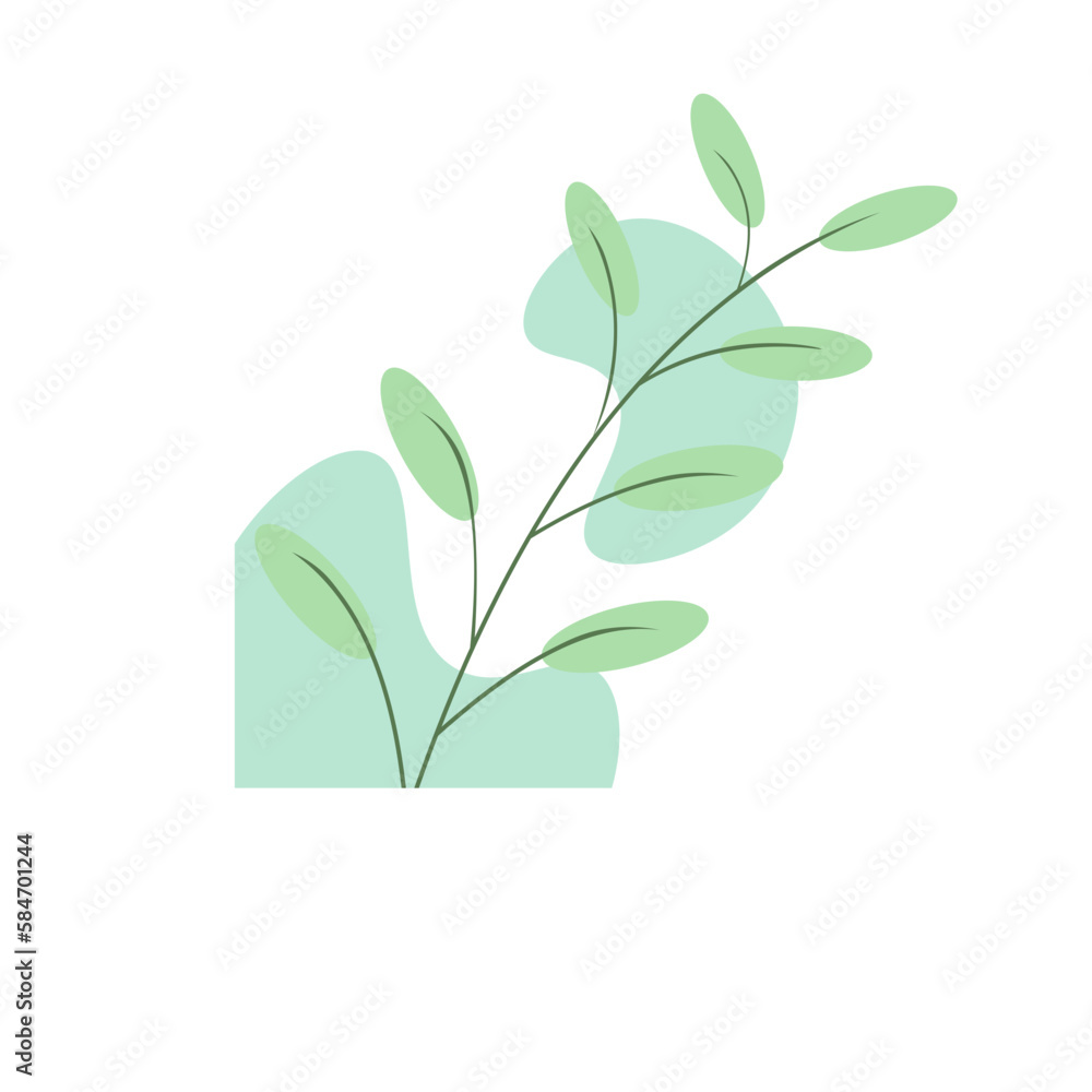 Corner Boho Plant Element Corner Boho Plant Element