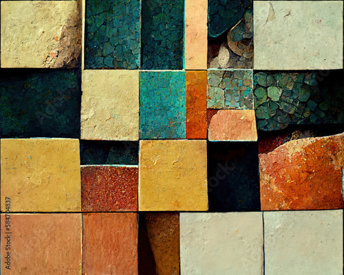 Mosaic texture  digital art.