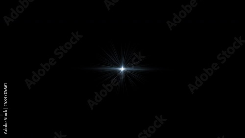 Wallpaper Mural Abstract loop center blue radial star optical lens flares light streaks shine ray rotation animation background for screen project overlay. 4K seamless dynamic kinetic bright star  Torontodigital.ca