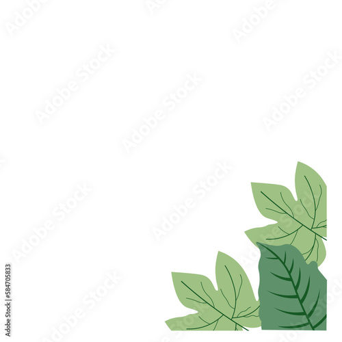 Corner Tropical Leaf Element