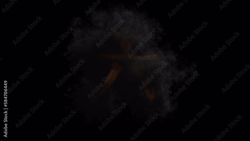 Countdown animation from 10 to 0 with explosion and fire, chinese ...