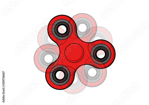 Fidget Spinner Clipart Vector Isolated On White Background