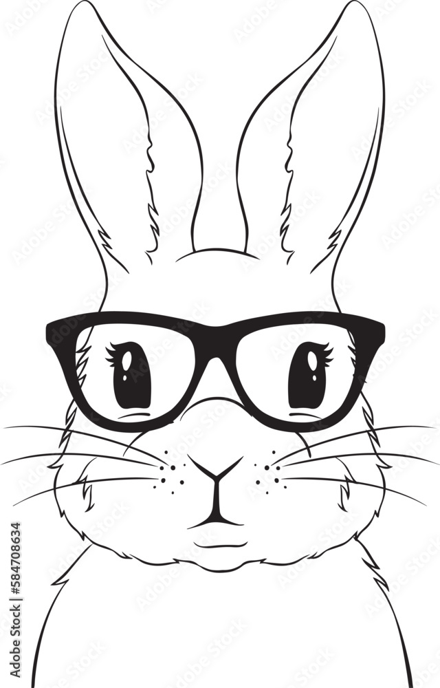 Bunny Glasses SVG Cut File,Easter SVG,Easter Bunny svg,Rabbit svg Cut ...