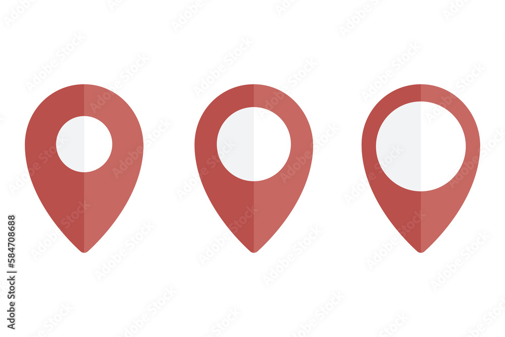 Fototapeta premium map pointer flat icon, location destination pin