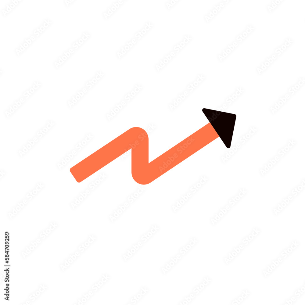 vector icon concept of chart arrow up for growth and progress. Can be used for business, company, corporate, banking, economy, education, planning. Can be for web, website, poster, mobile apps vector icon concept of chart arrow up for growth and progress. Can be used for business, company, corporate, banking, economy, education, planning. Can be for web, website, poster, mobile apps