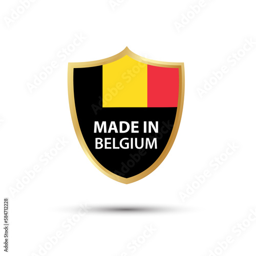 Made in Belgium premium vector logo. Made in Belgium logo  icon and badges