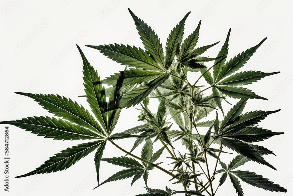 cannabis leaf on white background cannabis leaf on white background