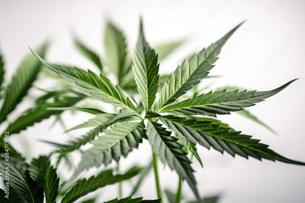 cannabis leaf on white background cannabis leaf on white background
