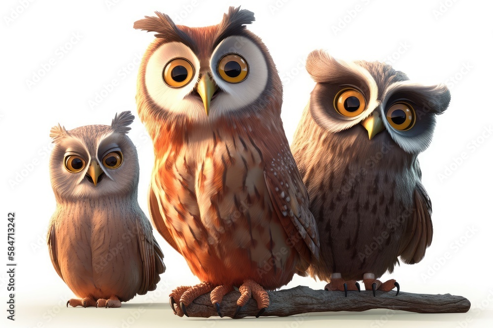 two owls sitting on a branch two owls sitting on a branch