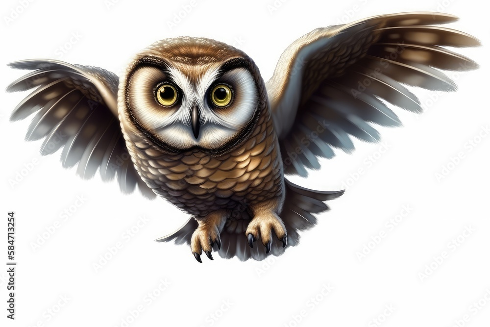 Obraz premium eagle owl isolated on white