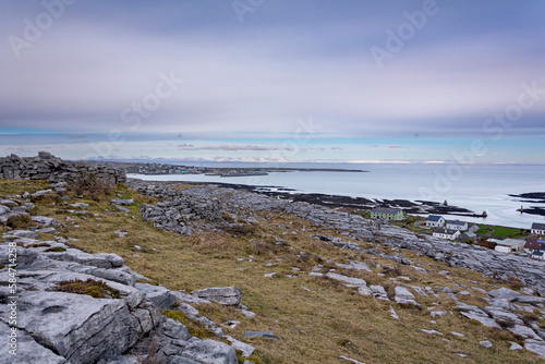 Wallpaper Mural View from uphill towards the town and the shore at Inishmore, Ireland Torontodigital.ca