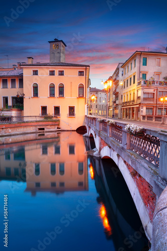 Treviso, Italy. Cityscape image of historical center of Treviso, Italy at sunrise.