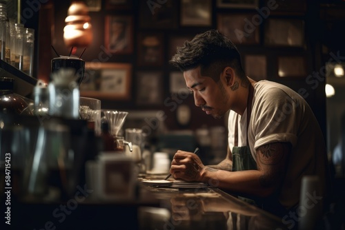 Barista in the cafe