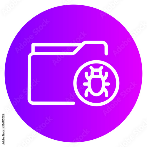 infected folder gradient icon