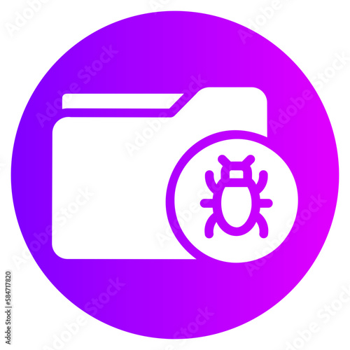 infected folder gradient icon
