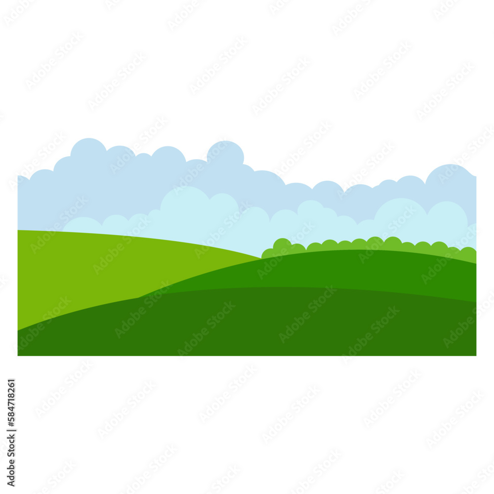 Green Field Illustration