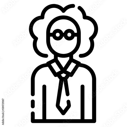 professor avatar outline icon