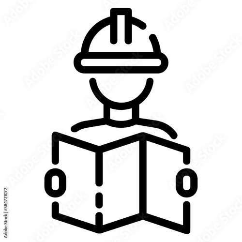 architect avatar outline icon